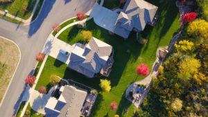 image from above of a house - Dan Moisand discusses the pros and cons of paying off your mortgage